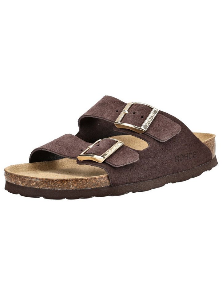 Rohde Pantoletten Veloursleder Pantolette (braun)