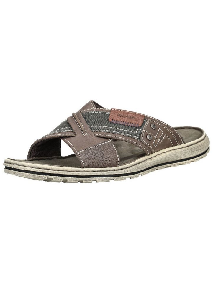 Rohde Pantoletten Veloursleder Pantolette (braun)