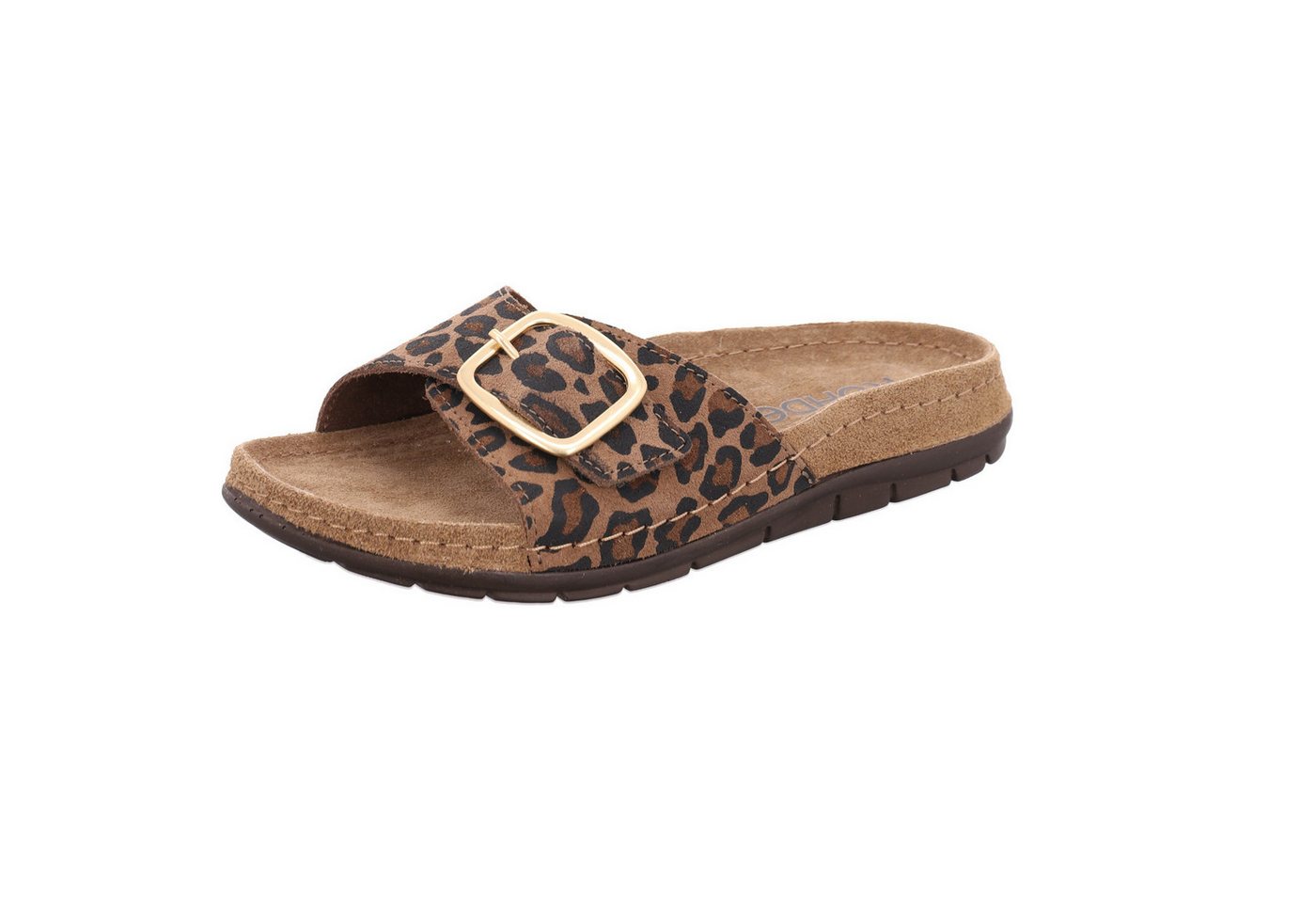 Rohde Rodigo Leo Pantolette Sommerschuh, Strandschuh mit Leo-Muster
