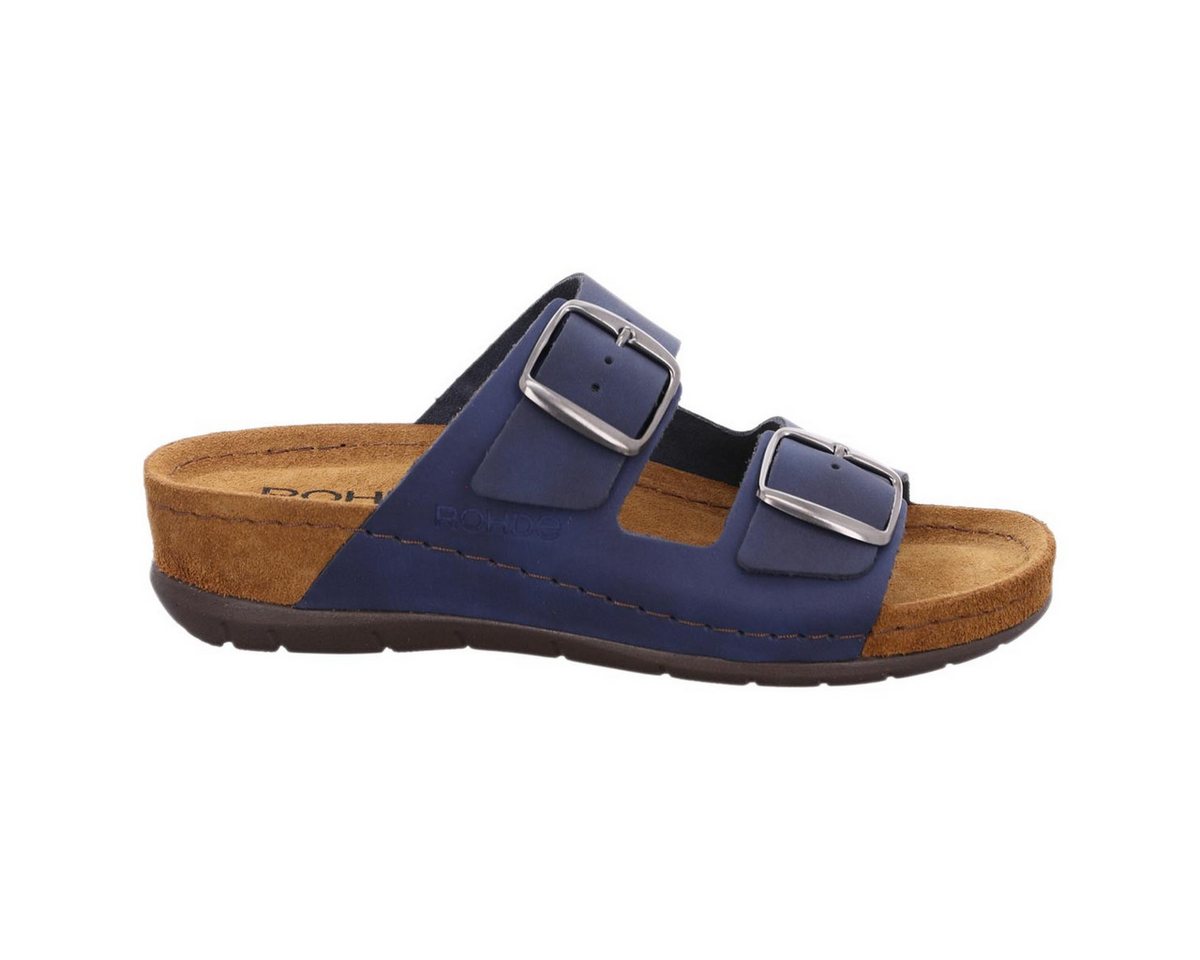 Rohde Rodigo Pantolette (1-tlg) Pantoletten - Memoryfußbett, Langlebiges Naturprodukt (Ocean)