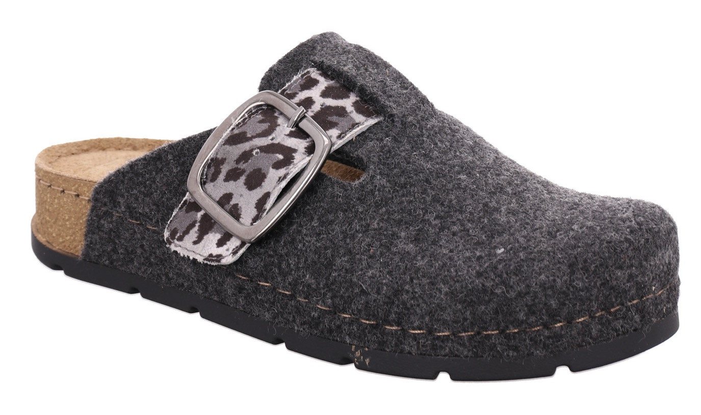 Rohde SOAVE Pantoffel Hausschuh, Schlappen, Clog, Homeslipper mit Plateausohle