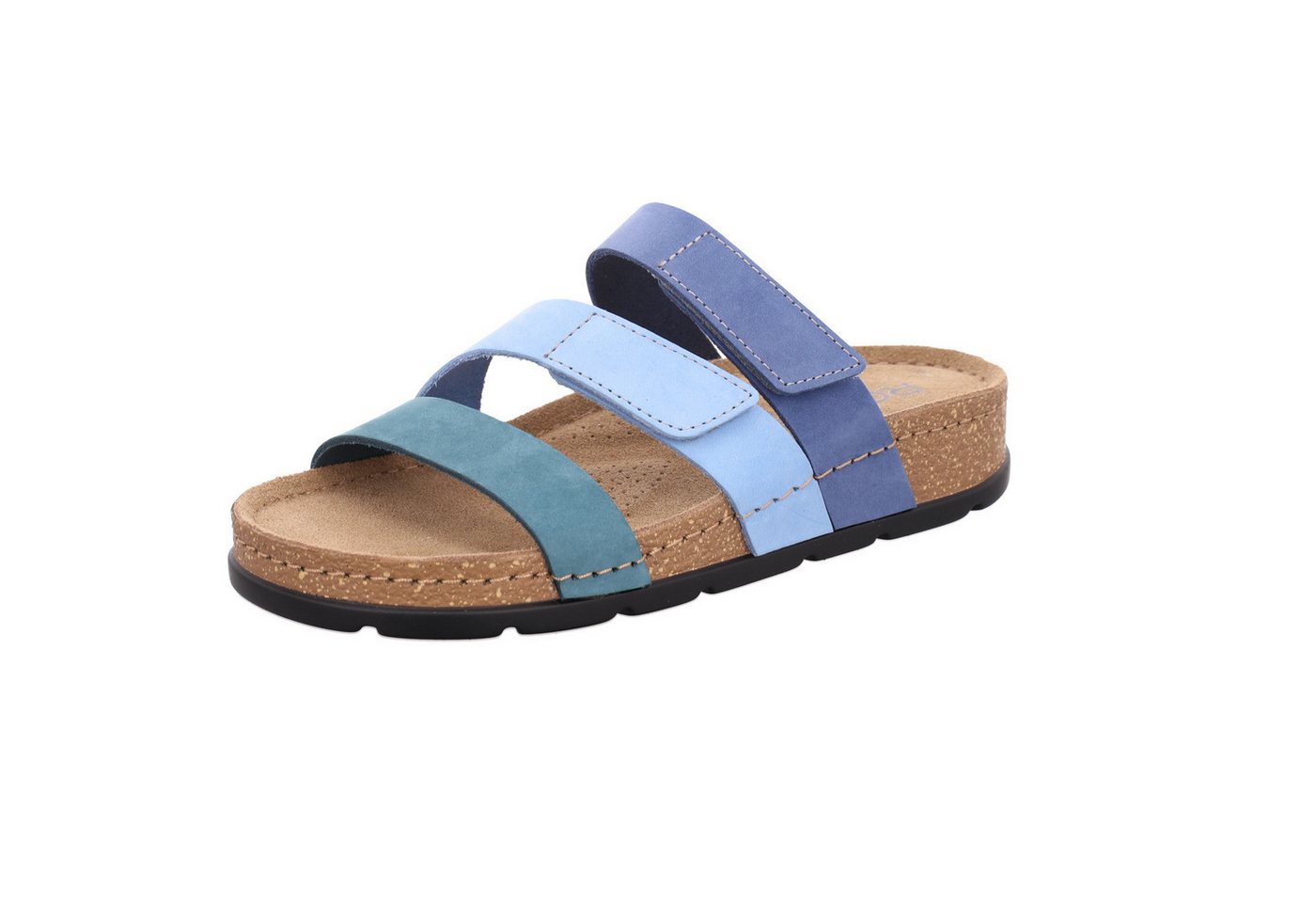 Rohde SOAVE Pantolette Sommerschuh, Hausschuh mit vorgeformten Fußbett und Klett