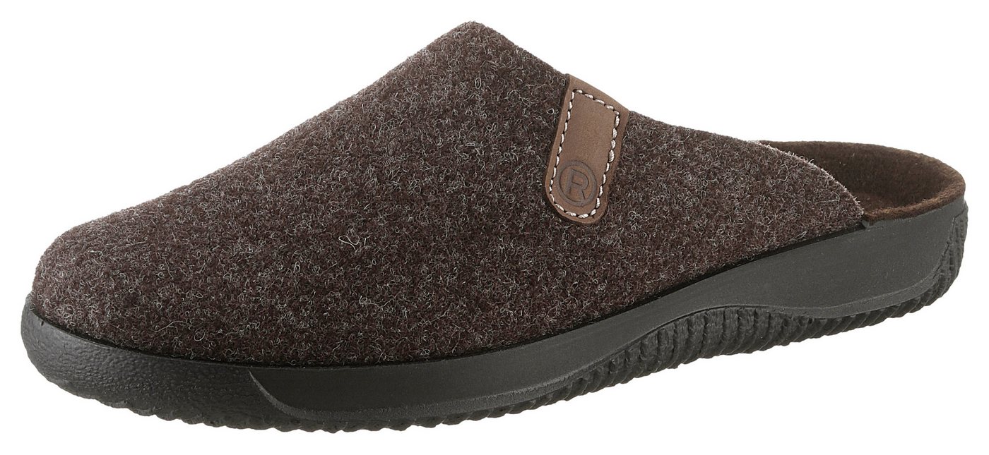 Rohde SOLTAU-H Pantoffel Hausschuh, Schlappen, Clog mit seitlichem Label