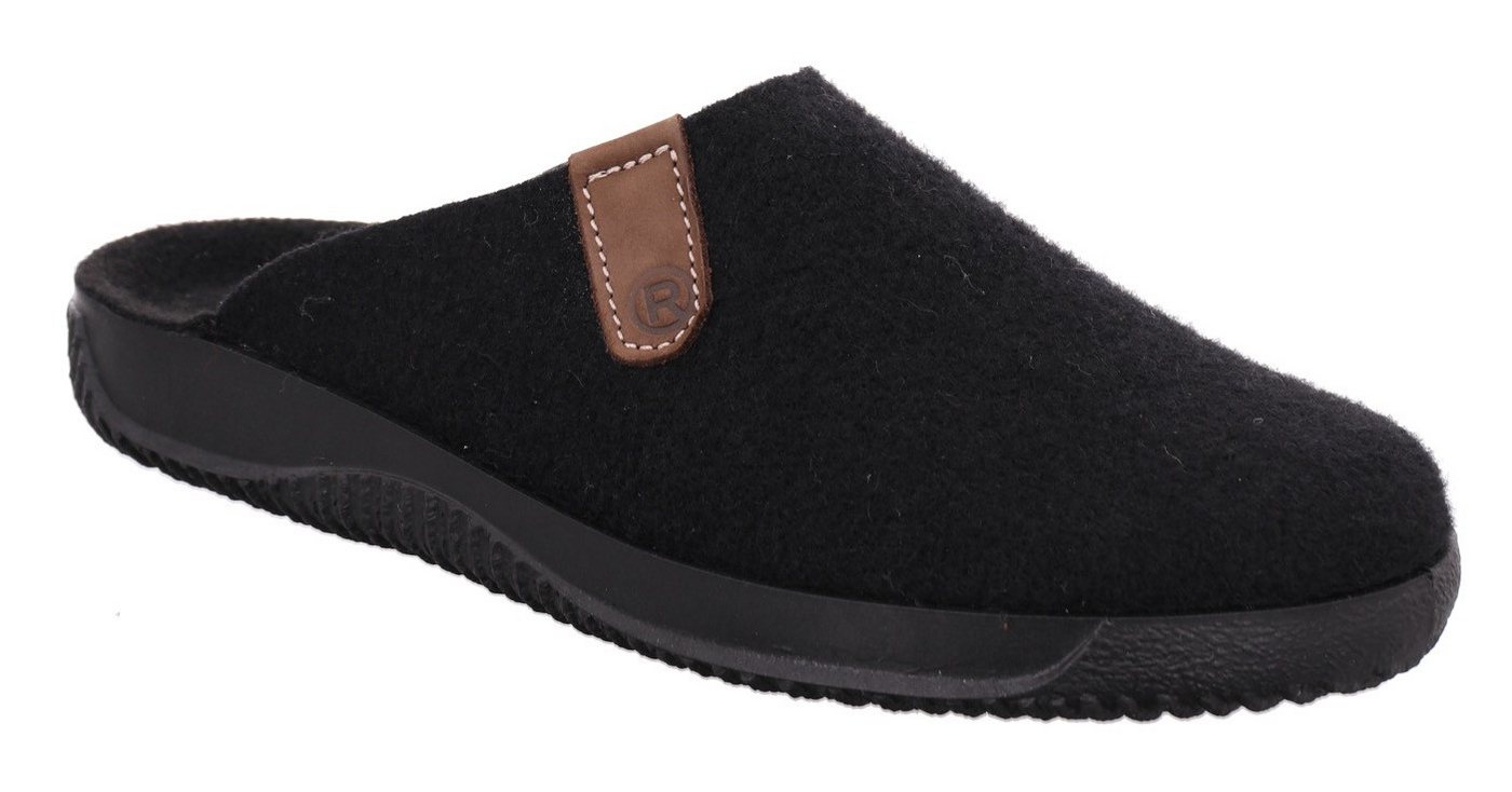 Rohde SOLTAU-H Pantoffel Hausschuh, Schlappen, Clog mit seitlichem Label