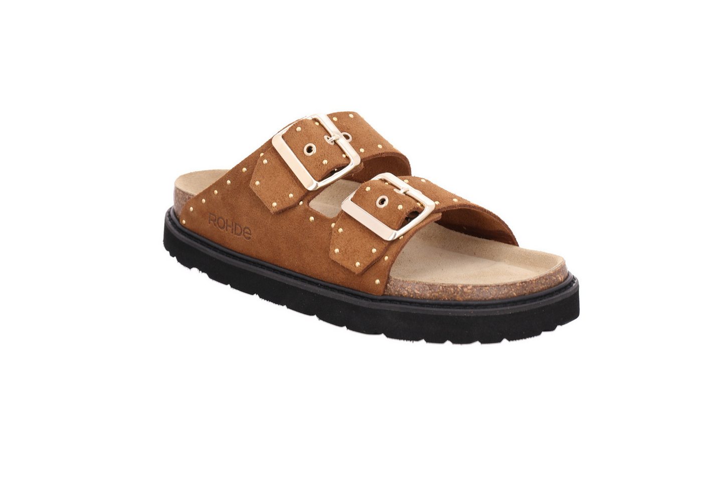 Rohde TROPEA Pantolette Sommerschuh, Strandschuh mit Plateau und Nieten