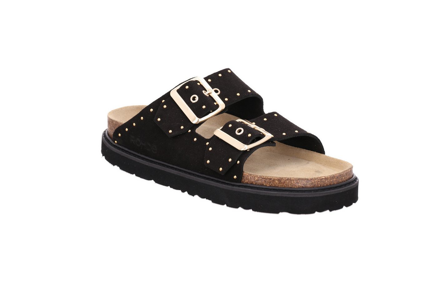 Rohde TROPEA Pantolette Sommerschuh, Strandschuh mit Plateau und Nieten