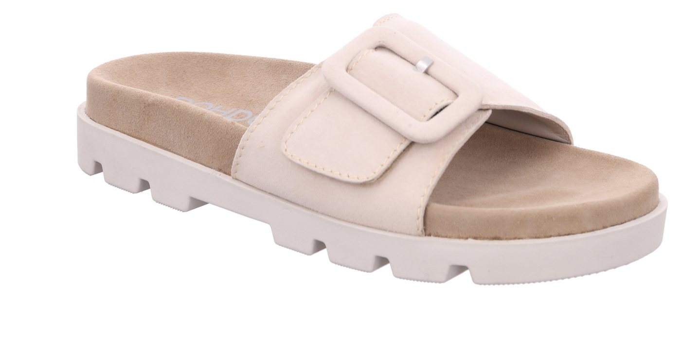 Rohde SUNNYS N°81 Pantolette Sommerschuh, Strandschuh, Urlaubsschuh mit Klettverschluss (beige)