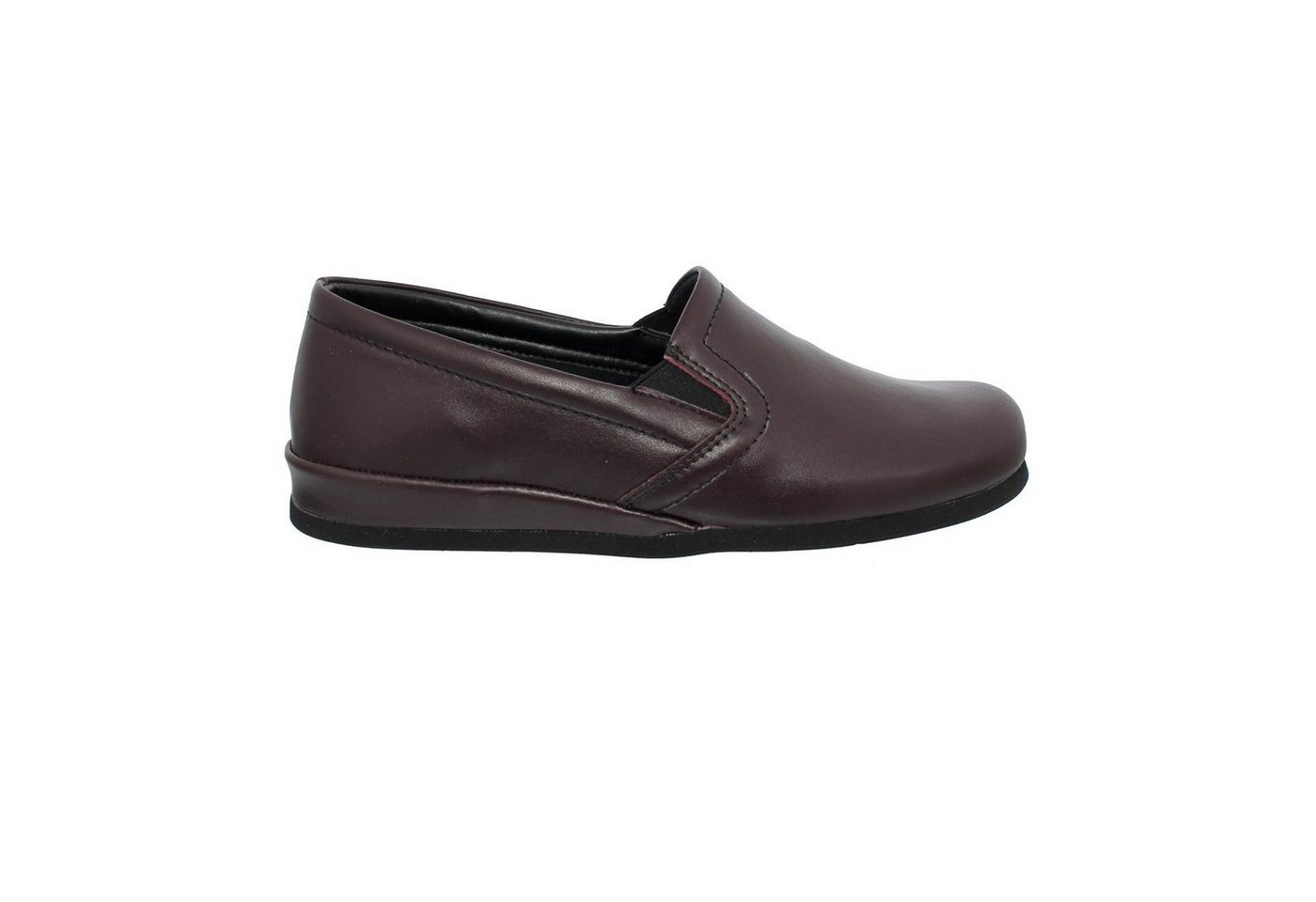 Rohde Viborg Hausschuh, Softnappa mit Kaltfutter, weinrot, Weite G, 64 Hausschuh