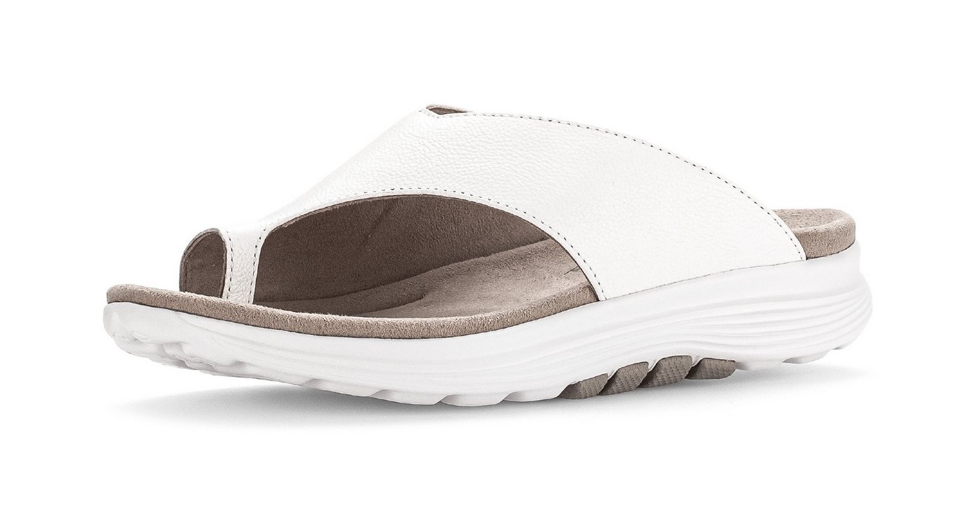 rollingsoft Dianette Zehentrenner, Sommerschuh mit weichem Zehensteg, G-Weite (weiß)