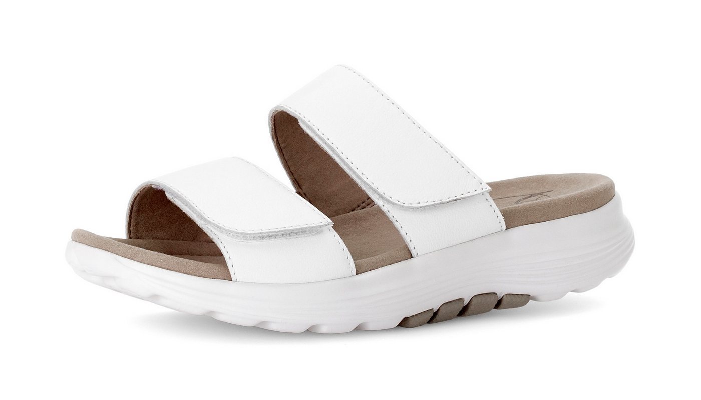 rollingsoft Pantolette Keilabsatz, Schlupfschuh, Sommerschuh in Komfortweite G (weit) (weiß)