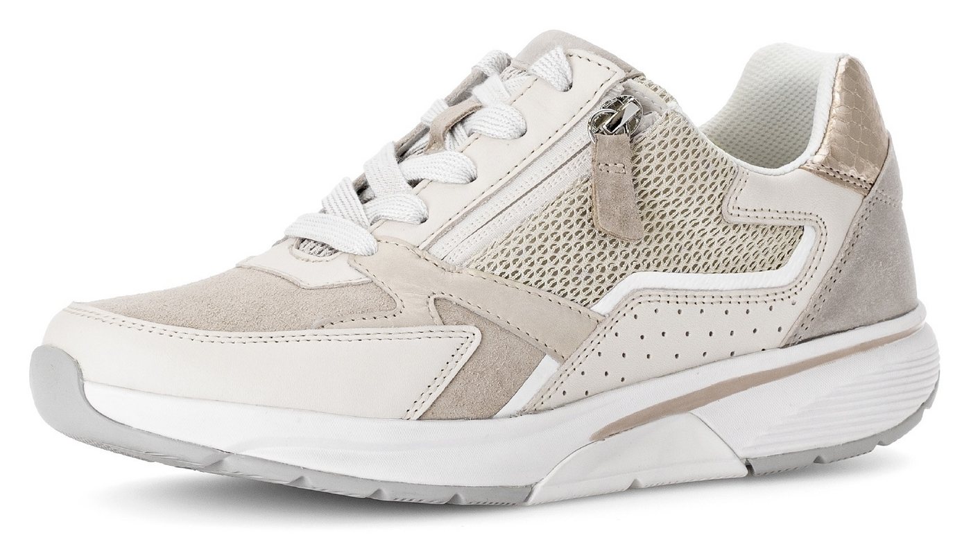 rollingsoft Keilsneaker, Freizeitschuh, Halbschuh, Schnürschuh im sportivem Materialmix