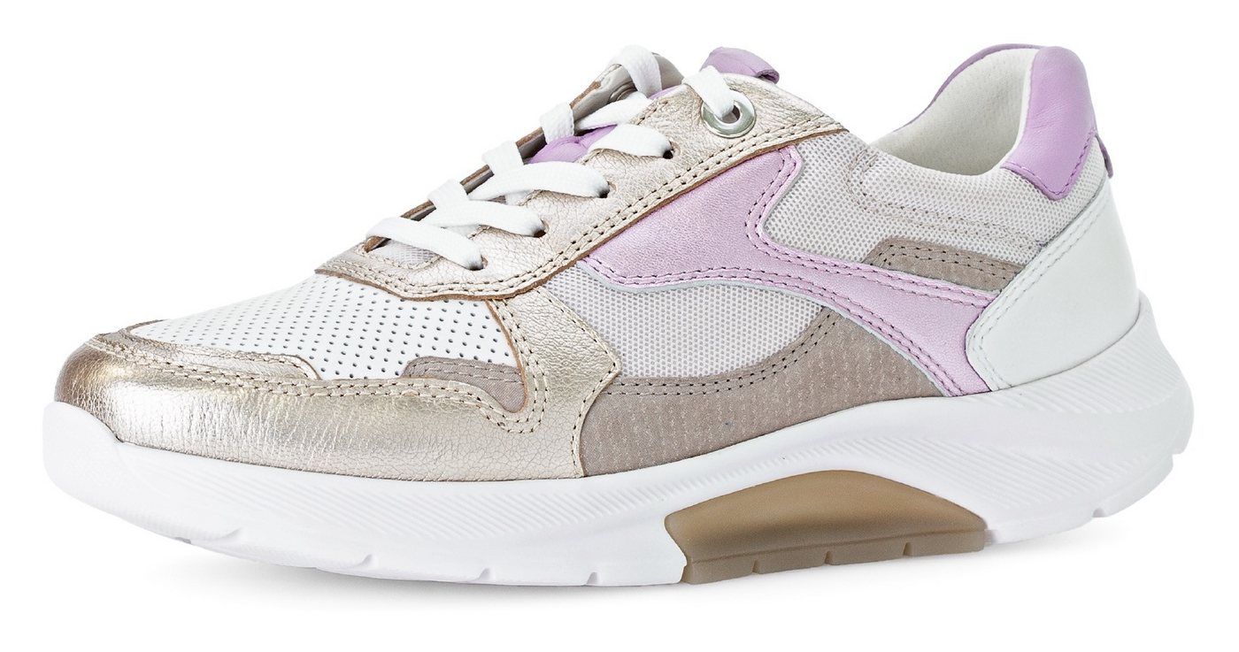 rollingsoft Keilsneaker, Freizeitschuh, Halbschuh, Schnürschuh mit gepolstertem Schaftrand (weiß)