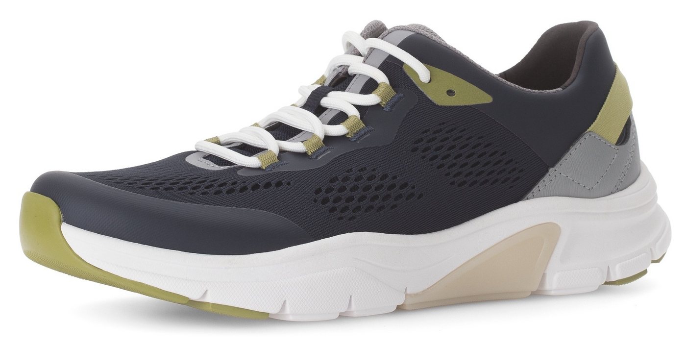 rollingsoft Keilsneaker, Freizeitschuh, Halbschuh, Schnürschuh mit Kontrastbesätzen, Weite G