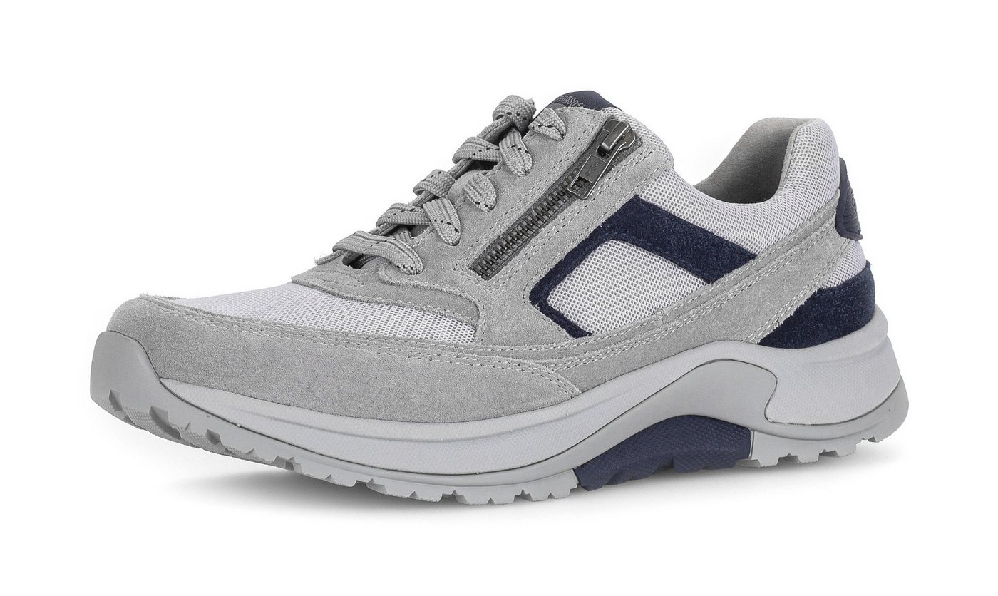 rollingsoft Keilsneaker, Schnürschuh, Halbschuh, Freizeitschuh, Außenreißverschluss, G-Weite (grau)