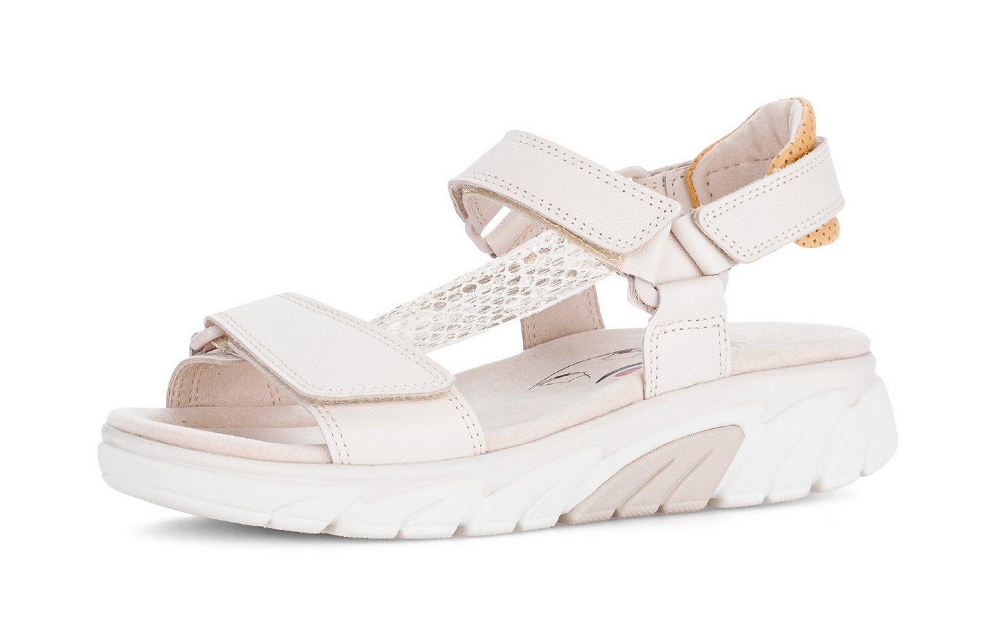 rollingsoft Sandalette Keilabsatz, Riemchensandale im Trekking-Look, G-Weite (weit) (beige)