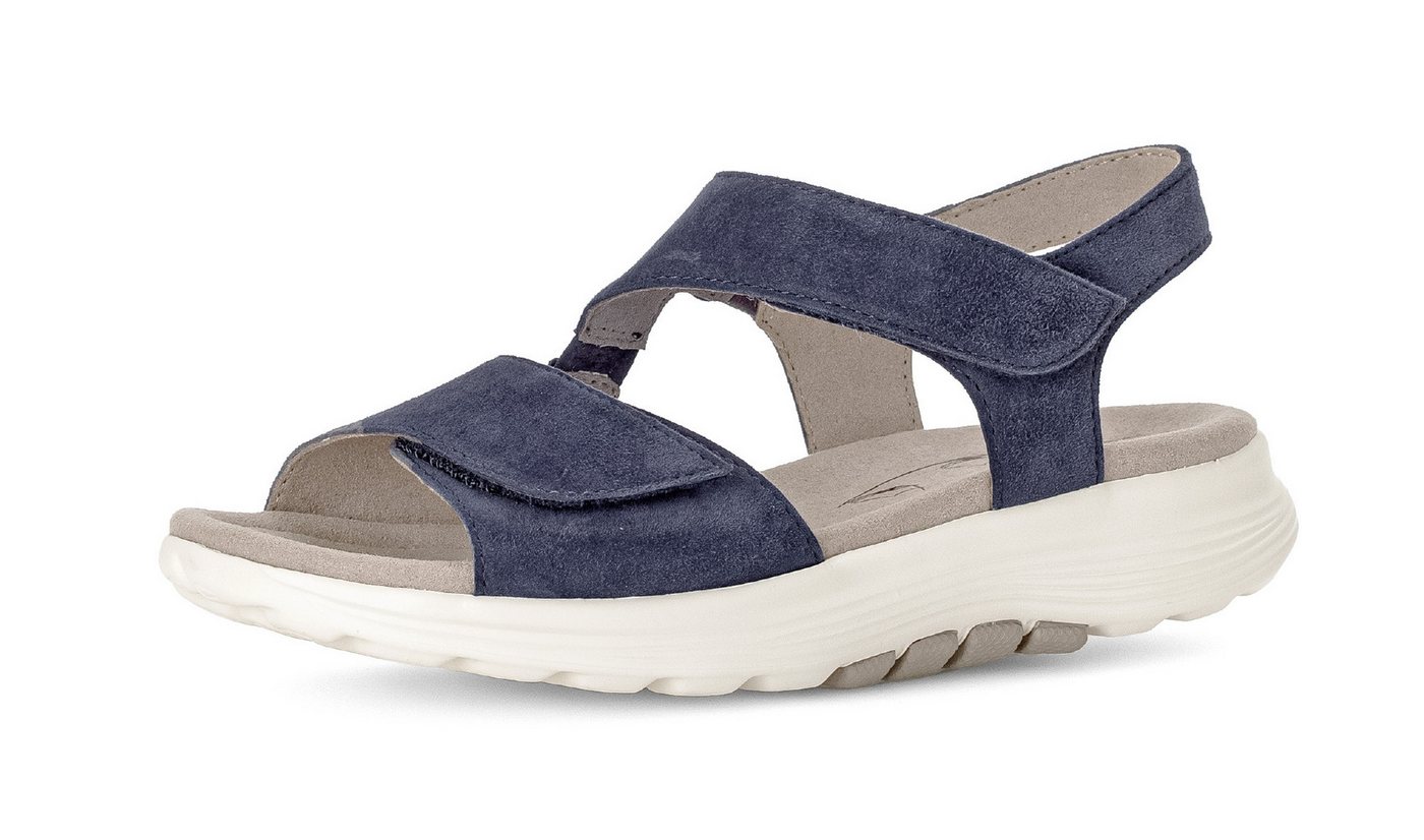 rollingsoft Sandalette Keilabsatz, Riemchensandale in Komfortweite G (weit) (blau)