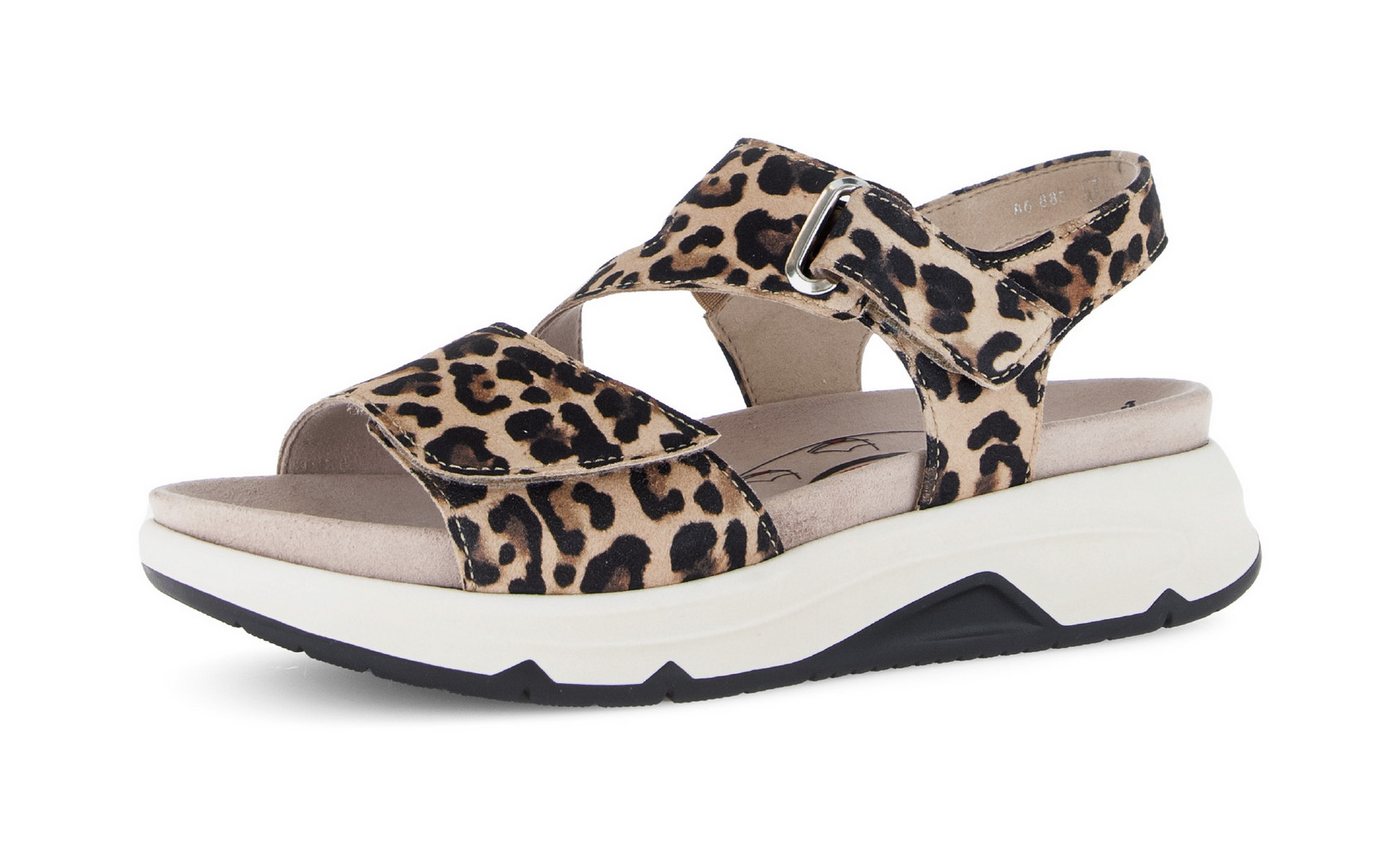 rollingsoft Sandalette Keilabsatz, Rimechensandale mit Klettverschlüssen, G-Weite
