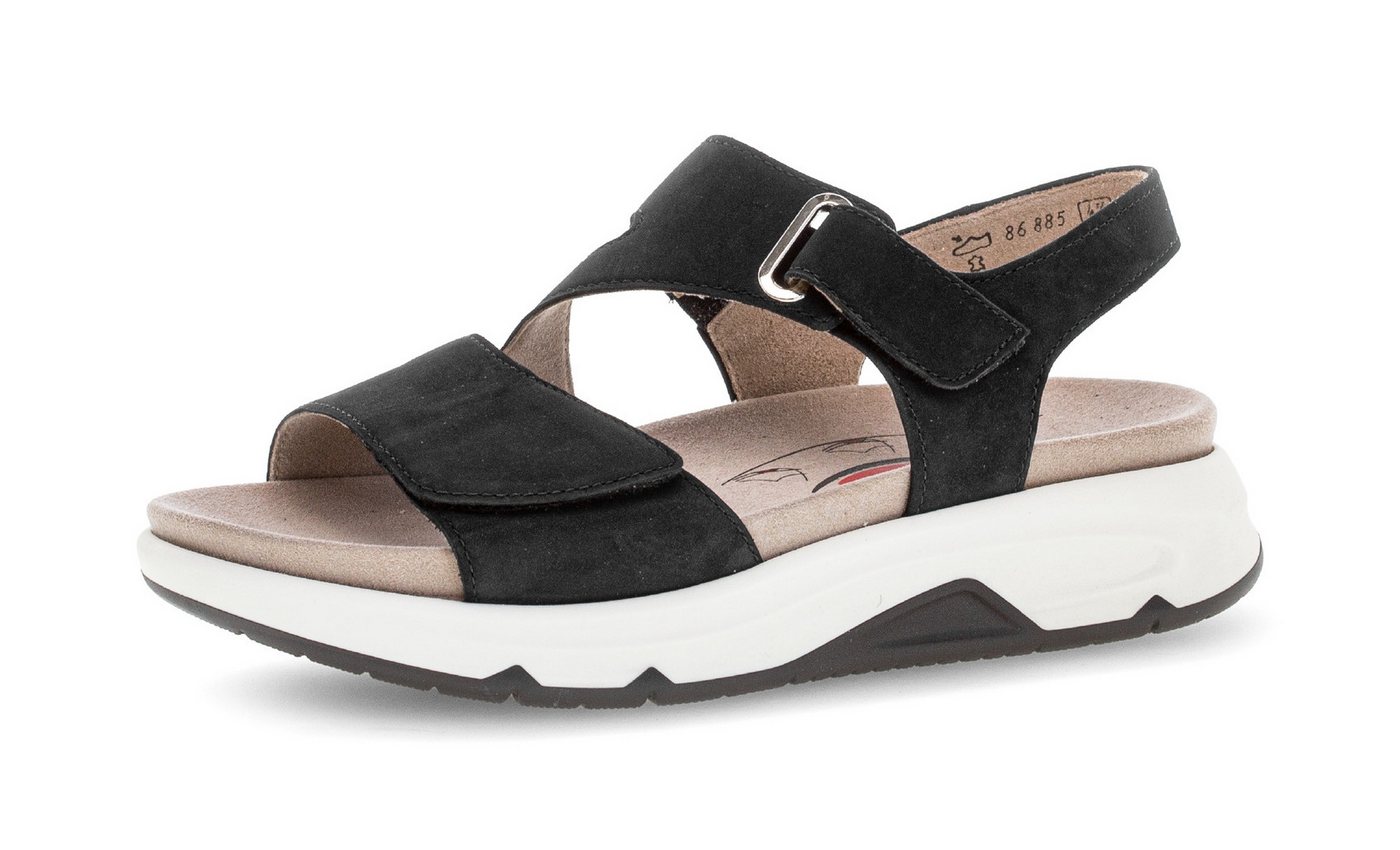 rollingsoft Sandalette Keilabsatz, Rimechensandale mit Klettverschlüssen, G-Weite (blau)