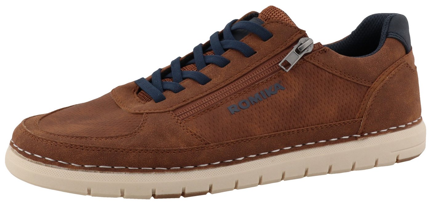 ROMIKA Sneaker, Freizeitschuh, Halbschuh, Schnürschuh, Kontrastbesatz an der Ferse