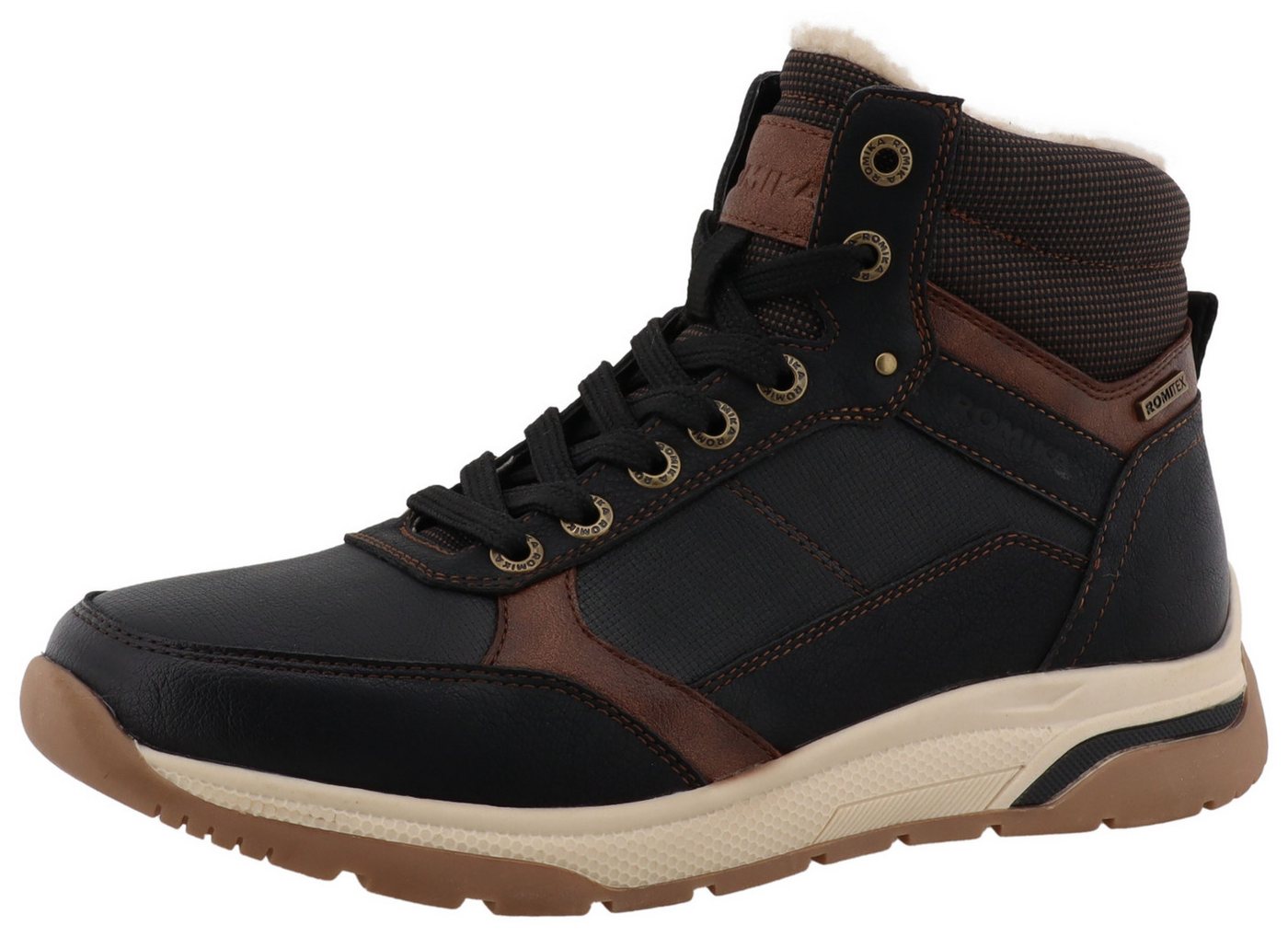 ROMIKA Winterboots Schnürboots, Winterschuh mit Reißverschluss (schwarz)