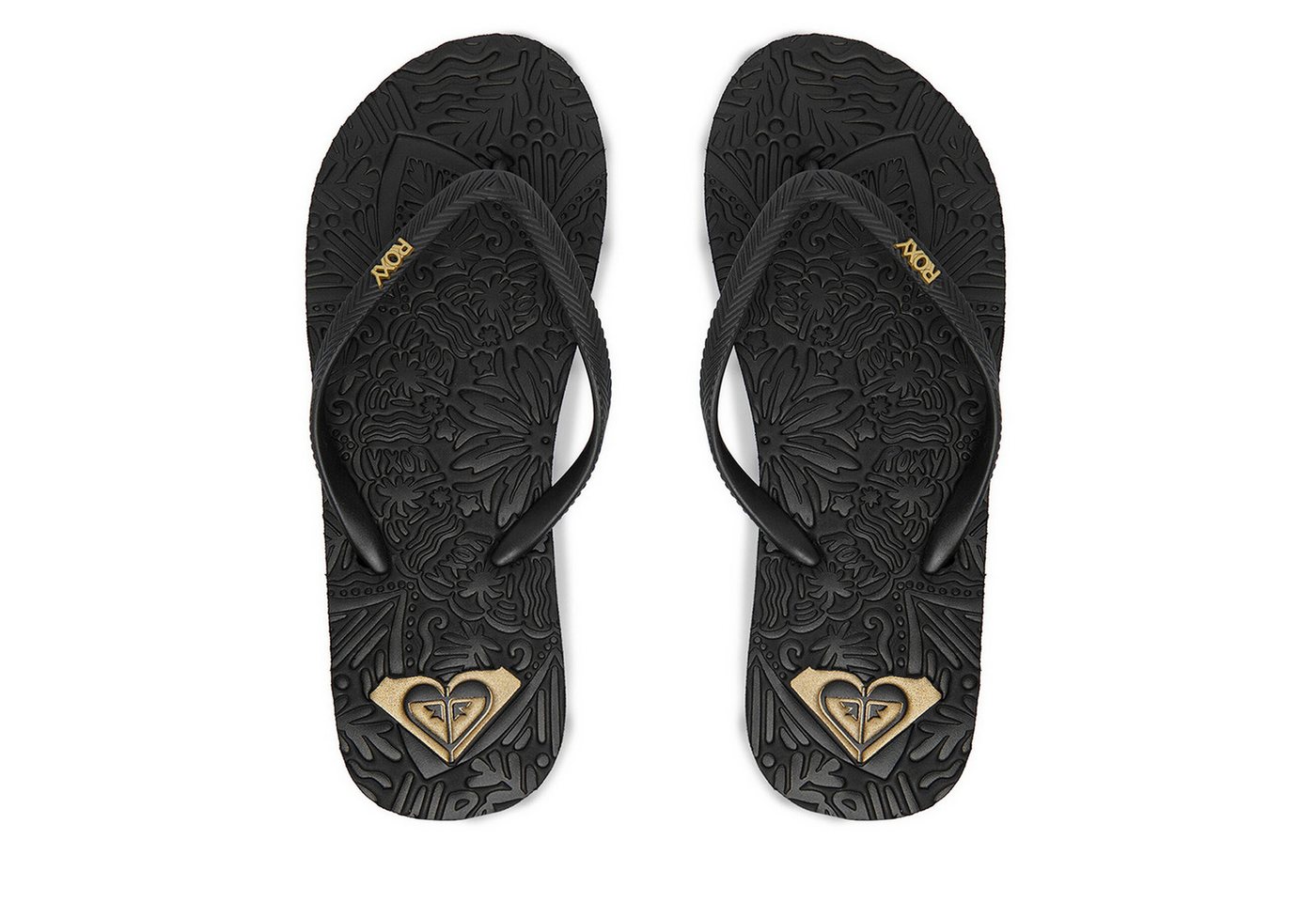 Roxy Damen-Flip-Flops, Schwarz Badepantolette