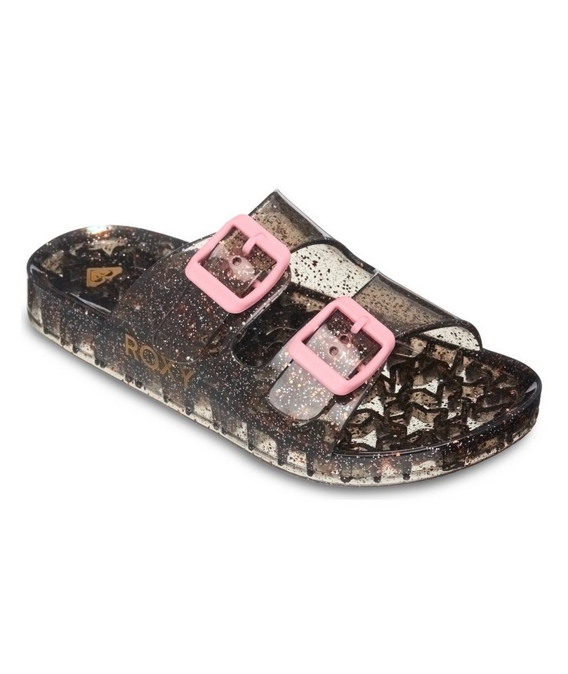 Roxy RG KATTIE GLITTER Sandale Pantolette, Sommerschuh (schwarz/bunt)