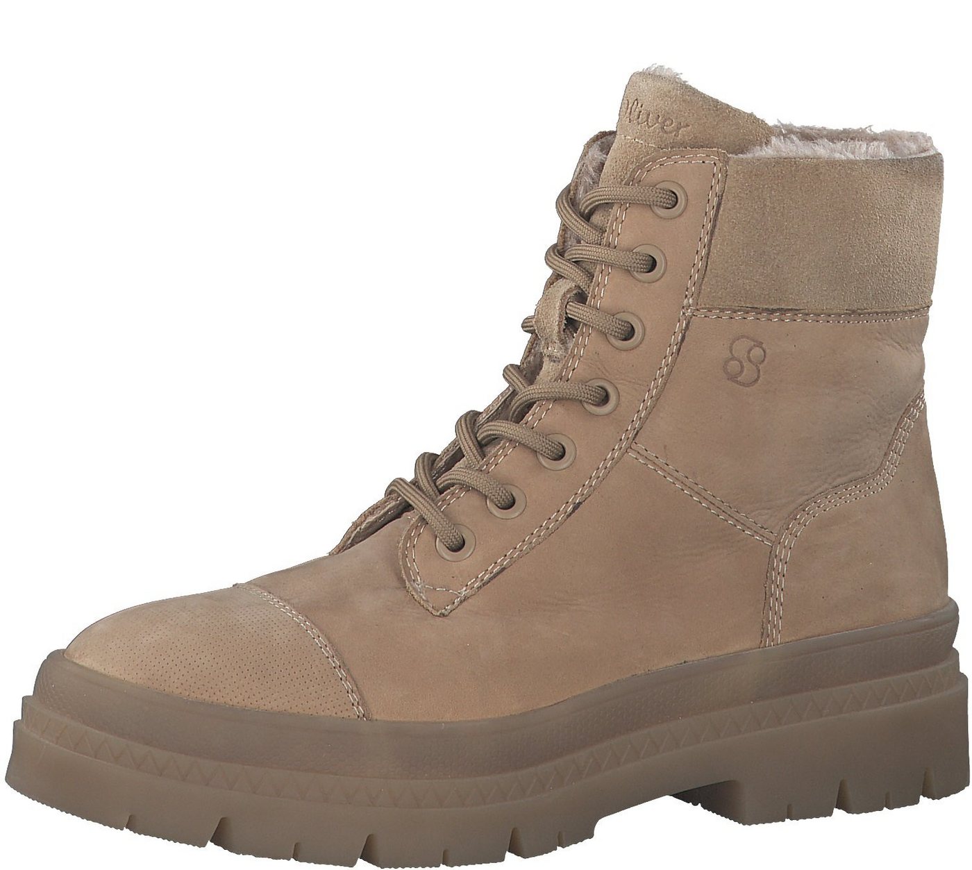 s.Oliver 5-26226-29-337 aus Leder - gefüttert - camelbraun Damen Winterstiefel