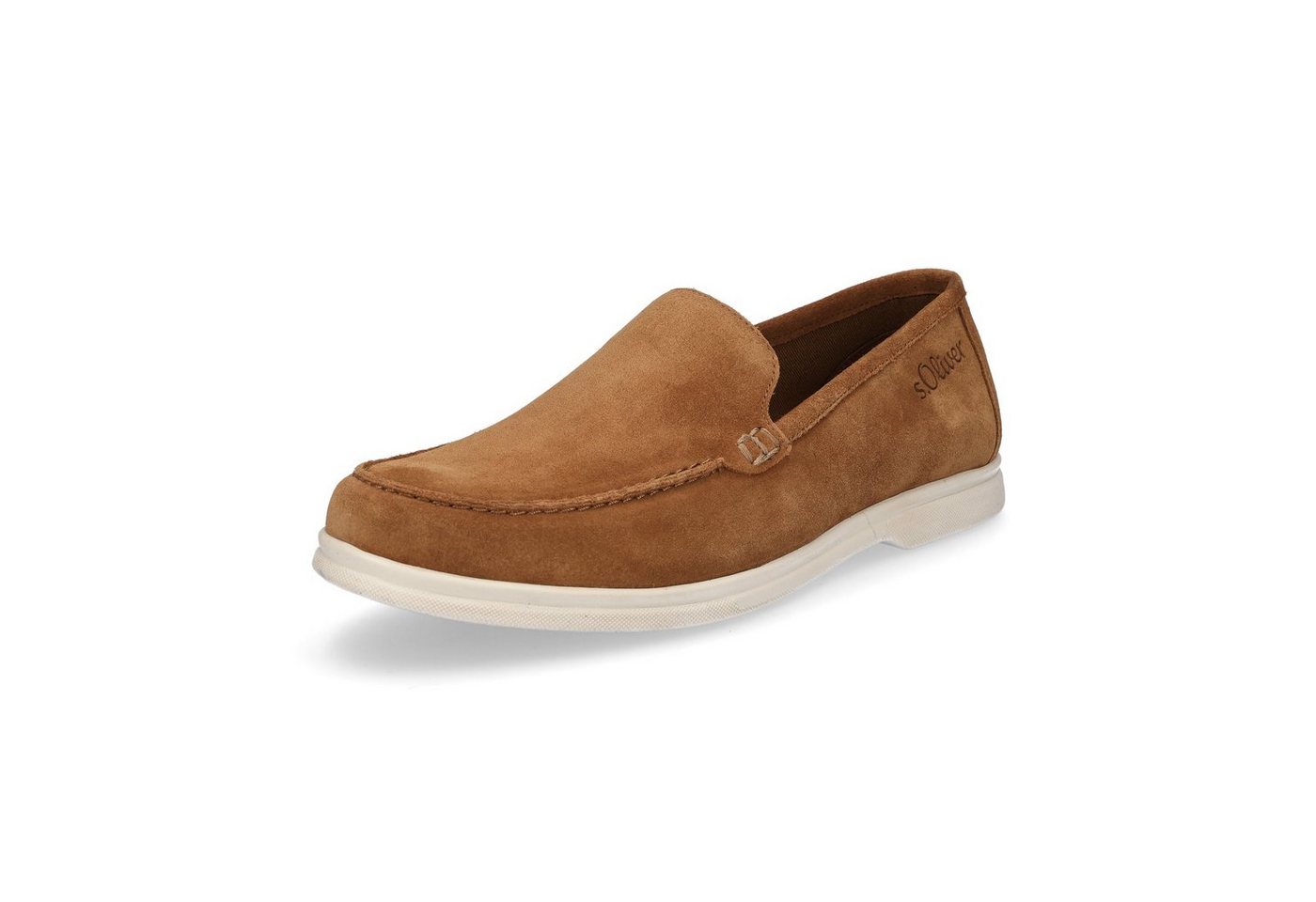 s.Oliver Herren Leder Slipper cognac braun Slipper