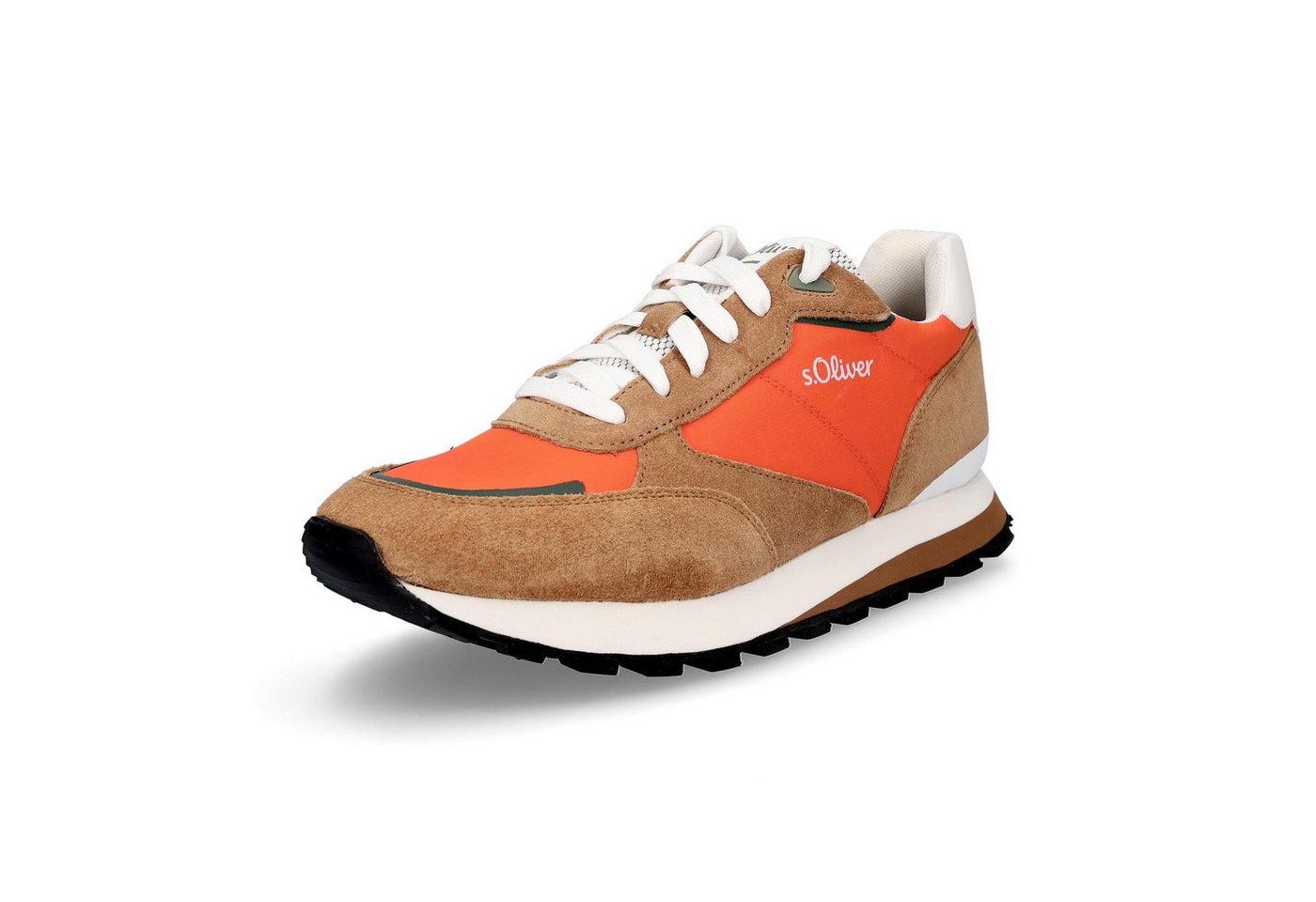s.Oliver Herren Leder Sneaker orange braun Sneaker