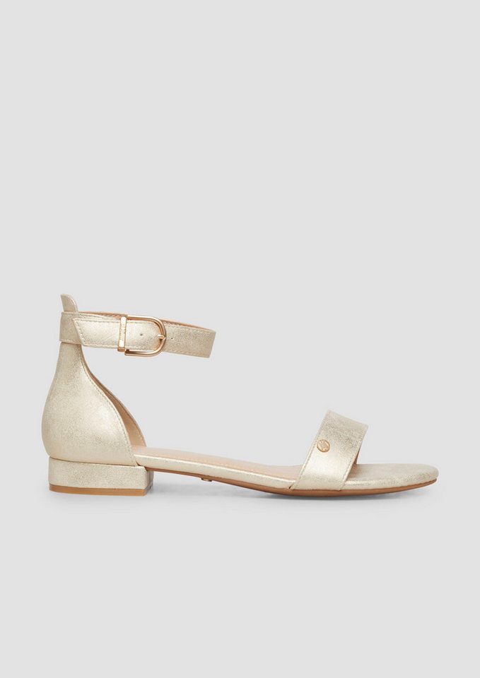 s.Oliver Sandalen Sandale Sandalen in Leder-Optik (gold)