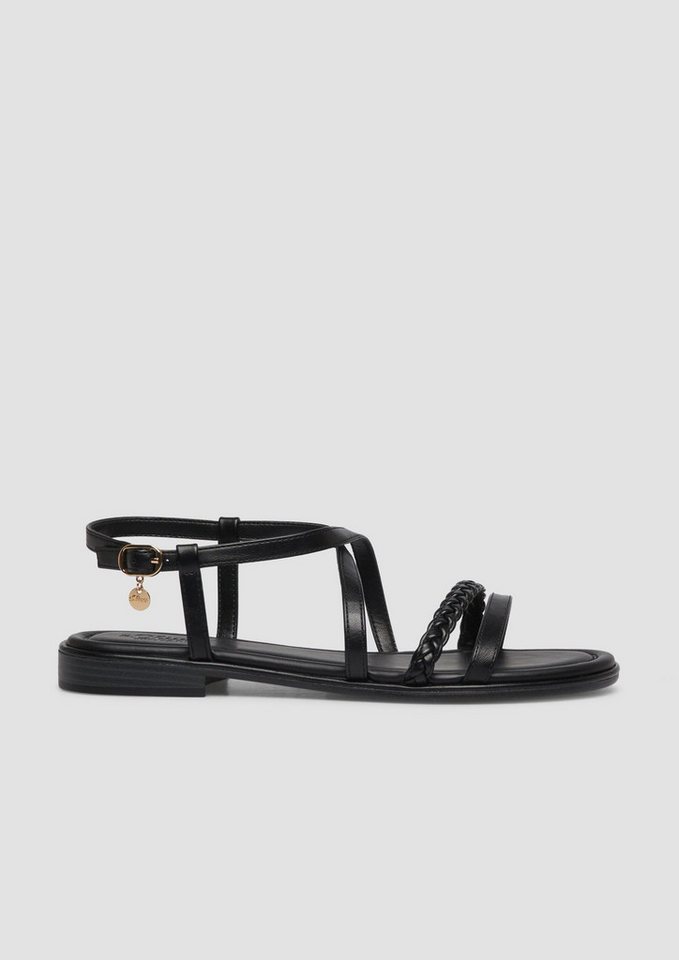 s.Oliver Sandalen Sandale Sandalen in Leder-Optik (schwarz)