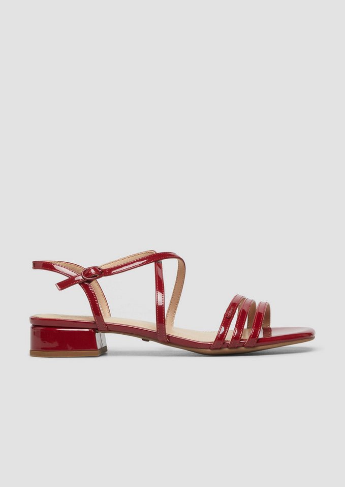s.Oliver Sandalen Sandale Sandaletten in Lackleder-Optik (rot)