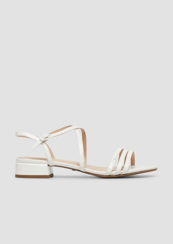 s.Oliver Sandalen Sandale Sandaletten in Lackleder-Optik (weiß)