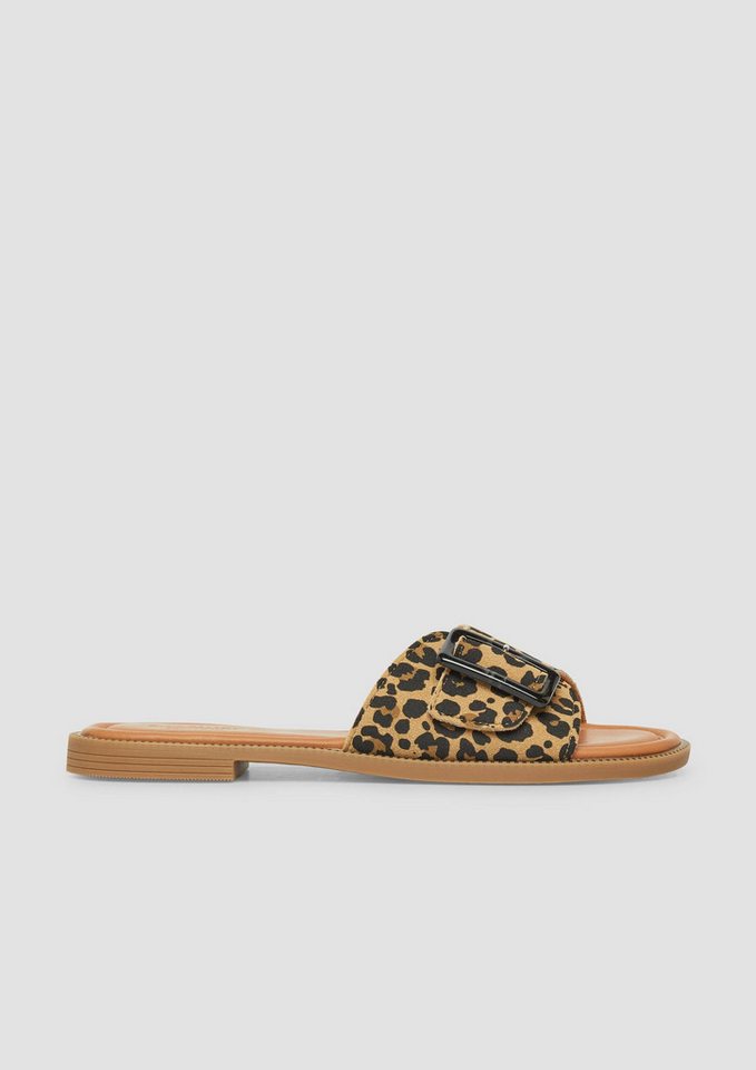 s.Oliver Sandalen Sandale Slides mit Schmuck-Detail (braun)