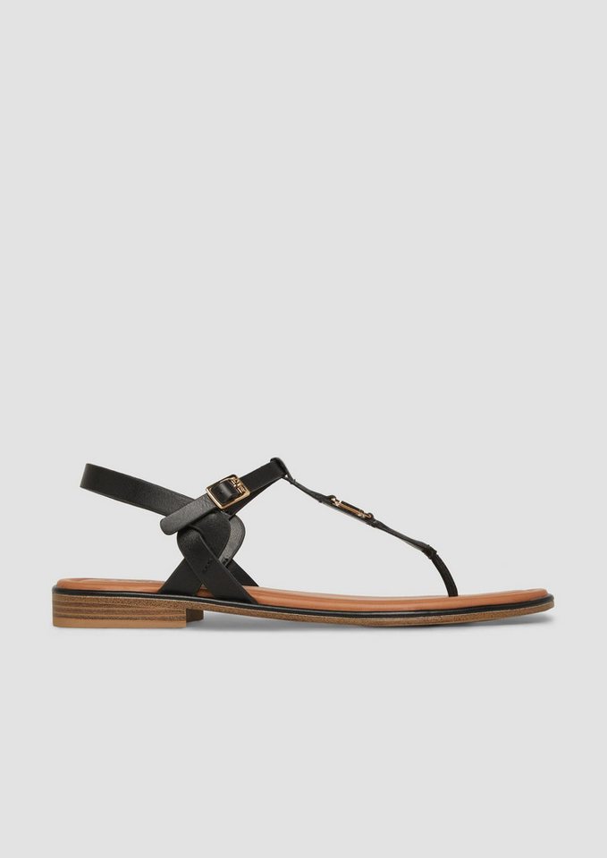 s.Oliver Sandalen Sandale Zehentrenner in Leder-Optik