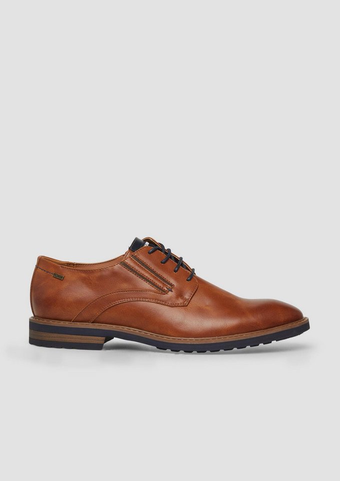 s.Oliver Schnürer Schnürschuh Elegante Schnürer in Leder-Optik (8755_zimt)
