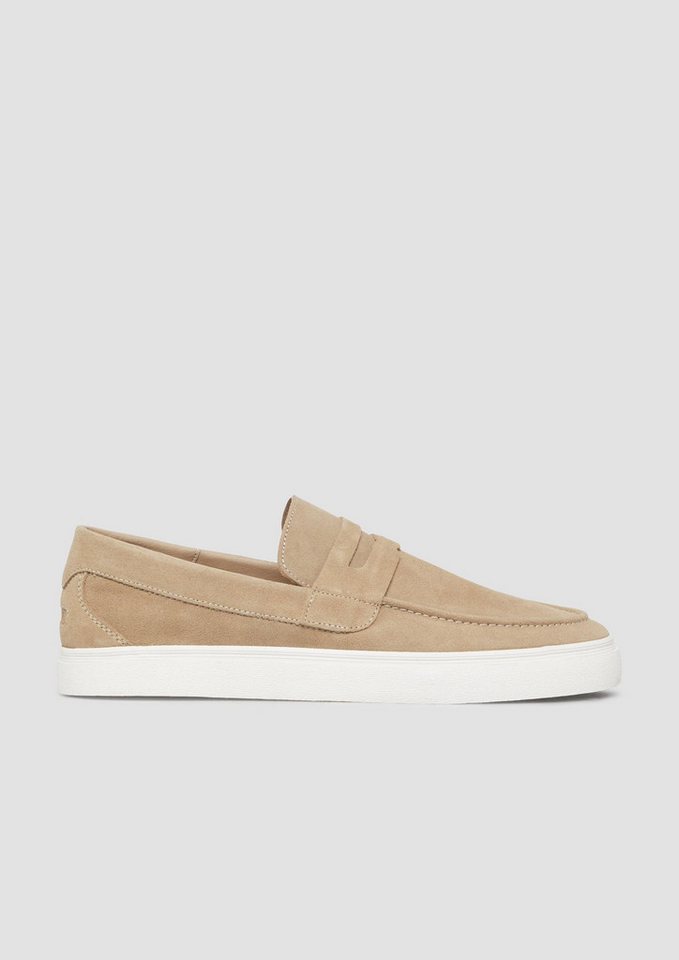 s.Oliver Slipper Schnürschuh Halbschuhe aus Leder (braun)