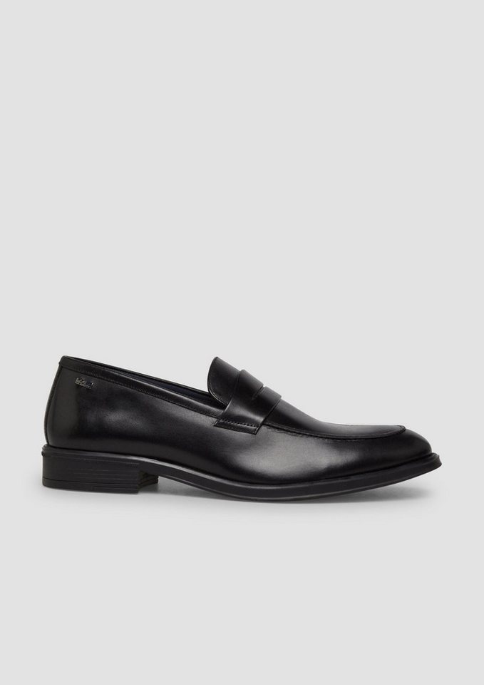 s.Oliver Slipper Schnürschuh Loafer aus Leder (schwarz)