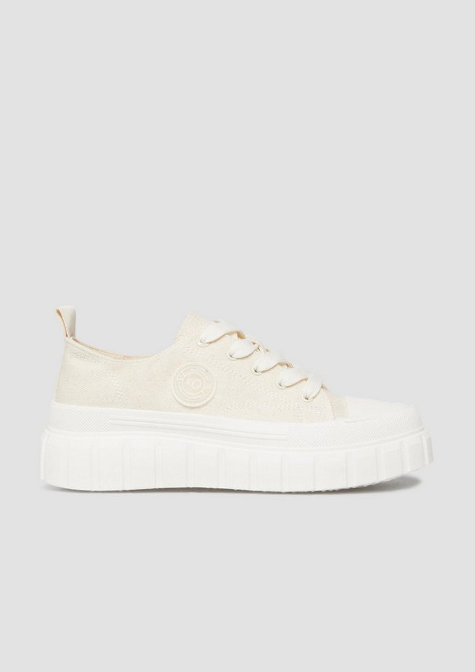 s.Oliver Sneakers Sneaker Textil-Sneaker mit Plateau-Sohle (beige)