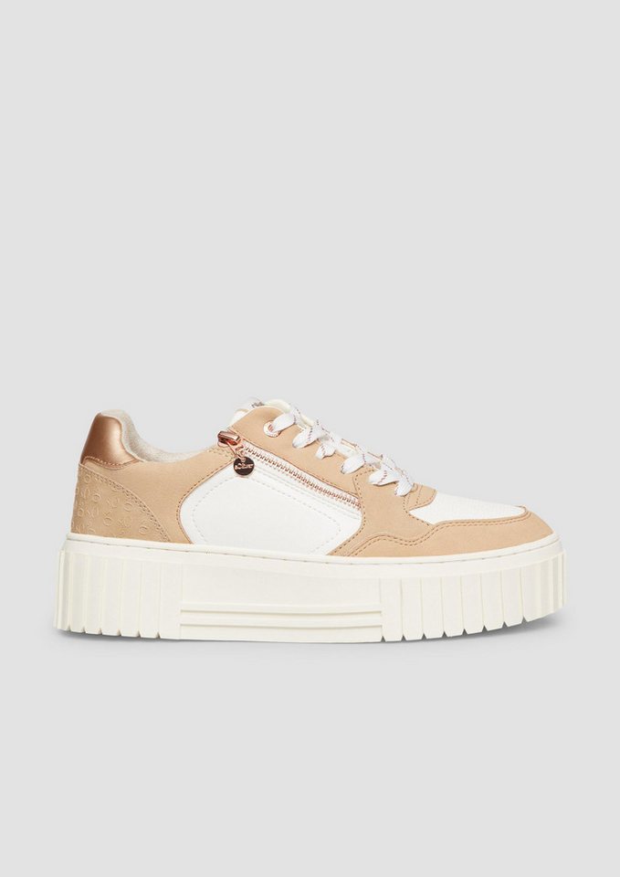 s.Oliver Sneakers Sneaker Sneaker mit Plateau-Sohle (beige)