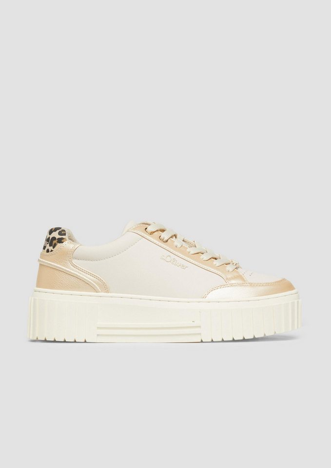 s.Oliver Sneakers Sneaker Sneaker mit Plateau-Sohle und Leo-Detail