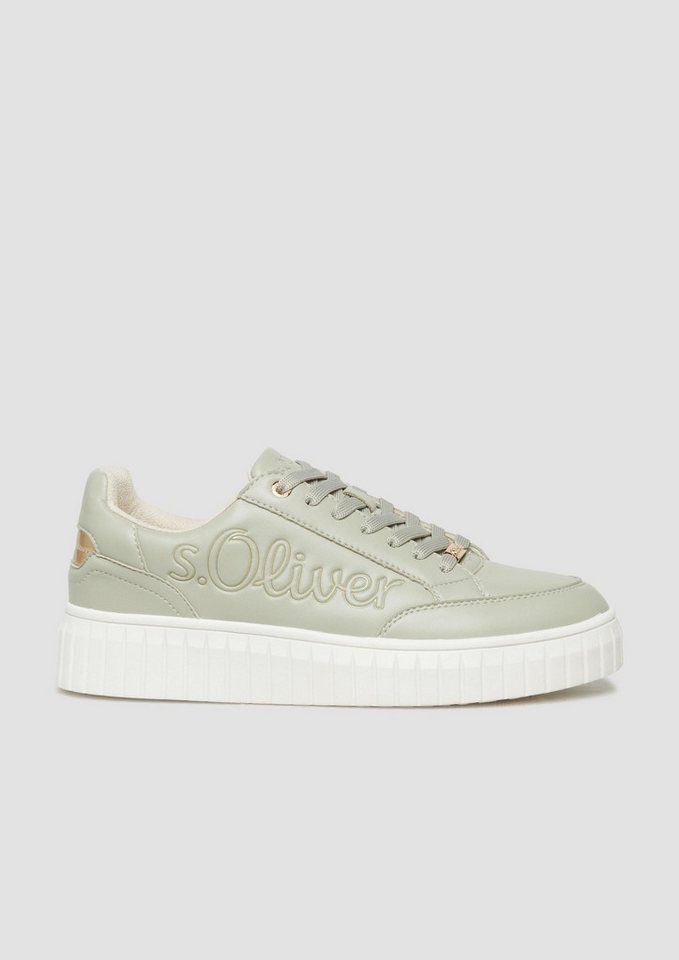 s.Oliver Sneakers Sneaker Sneaker mit Plateau-Sohle (grün)