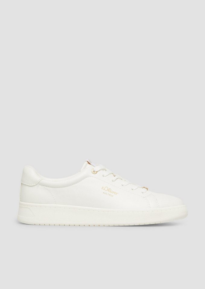 s.Oliver Sneakers Sneaker Sneaker mit Plateau-Sohle und Leo-Detail (weiß)