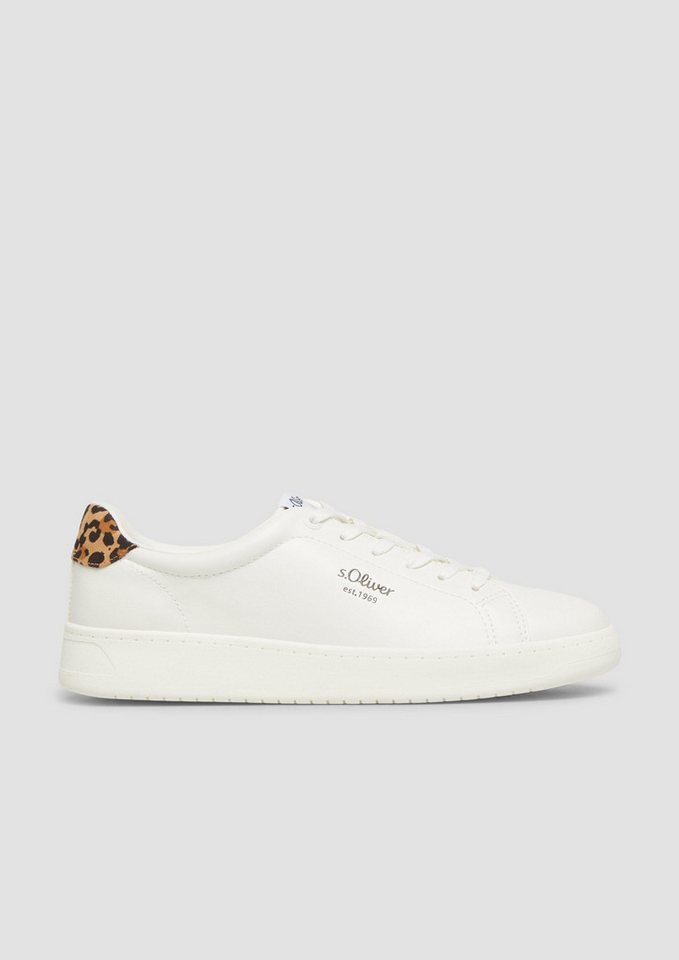 s.Oliver Sneakers Sneaker Sneaker mit Plateau-Sohle und Leo-Detail (weiß)