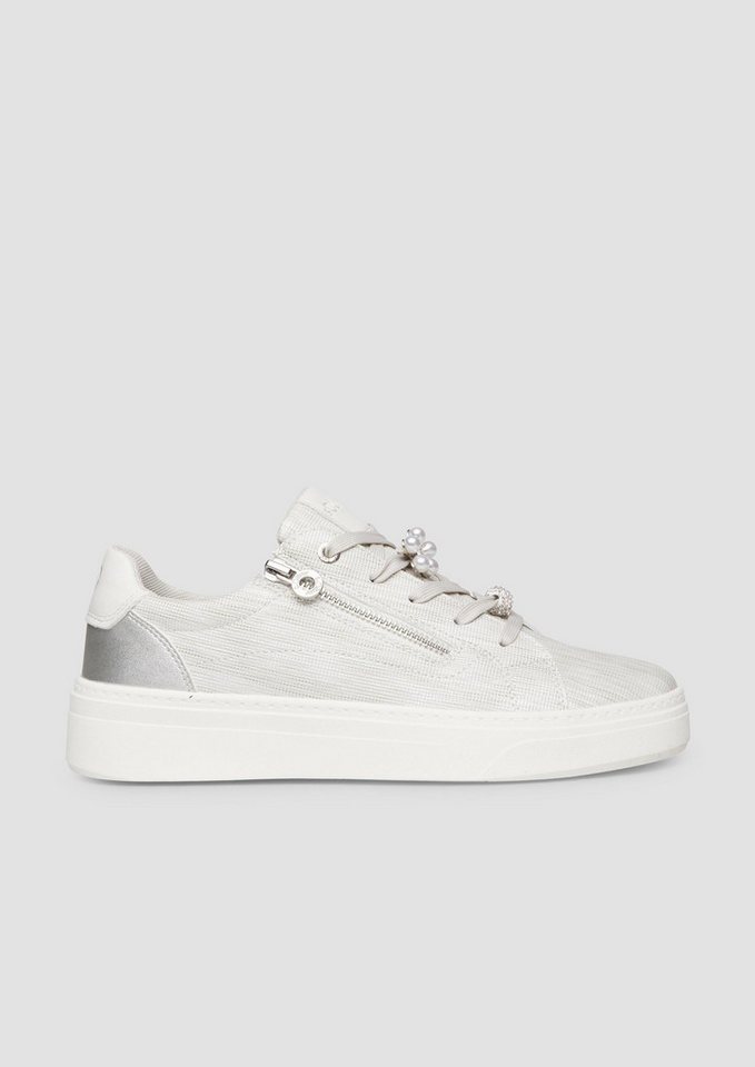 s.Oliver Sneakers Sneaker Sneaker mit Reißverschluss-Detail und Plateau-Sohle (bunt/grau)