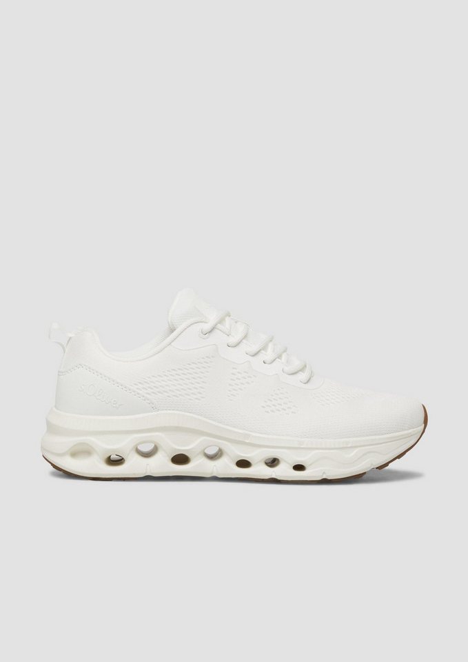s.Oliver Sneakers Sneaker Sportive Sneaker mit Plateau-Sohle (weiß)