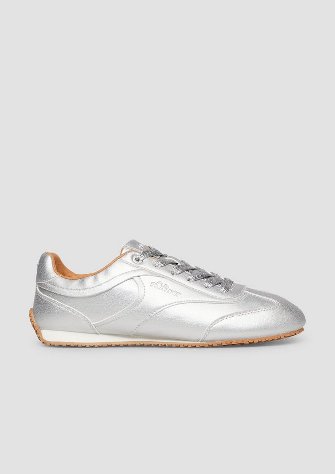 s.Oliver Sneakers Sneaker Sportive Sneaker mit Schnürung (silber)