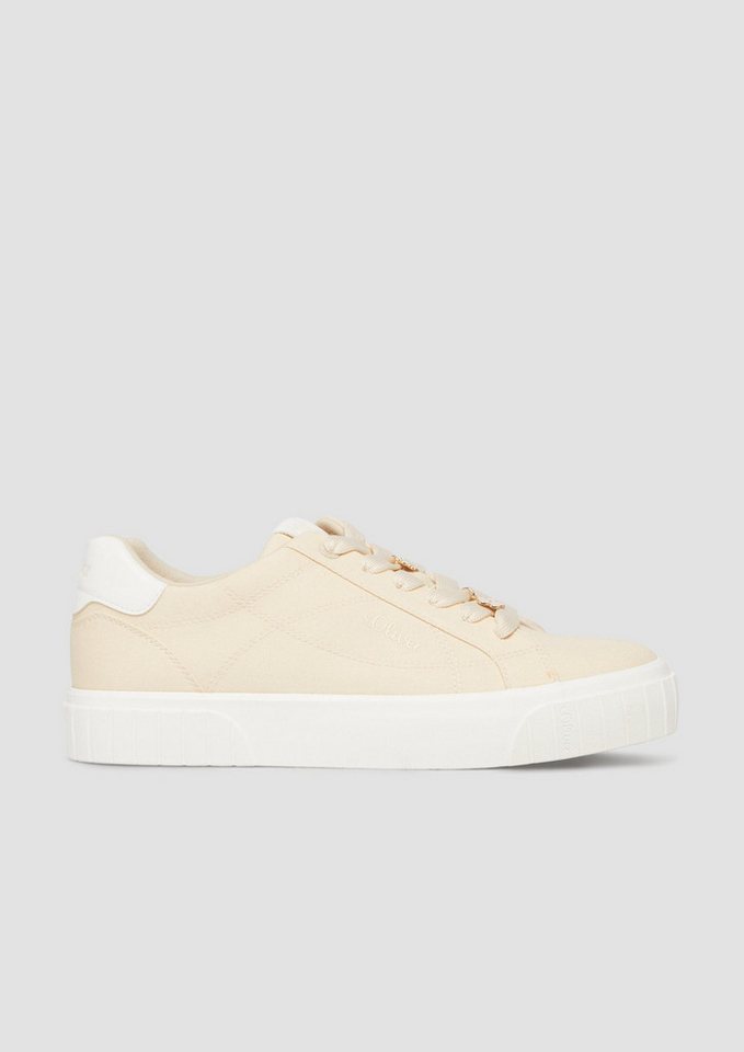 s.Oliver Sneakers Sneaker Textil-Sneaker mit Schnürung (beige)