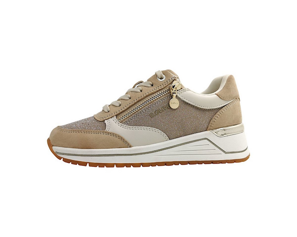 s.Oliver sportlicher Schnürer Schnürschuh (beige)
