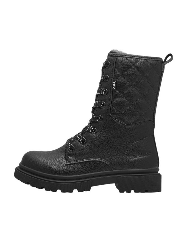 s.Oliver 5-46223-43-001 - mit Innenfutter - schwarz Mädchen Winterstiefel